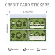 SpongeBob SquarePants 4pcs Credit Card Stickers, Debit Card Decorative Stickers, Personalized Transit Card Bank Card Stickers, Scratch-Resistant, Wear-Resistant, Anti-Slip - Multicolor - View 4