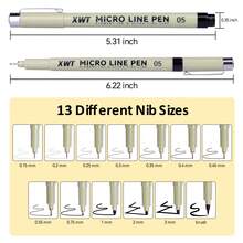 13/16pcs Professional Fine Liner Pen Set, 0.05-1.0mm Multiple Tip Sizes, Waterproof Archival Ink, Suitable For Artists Sketching/Journaling/Comic/Calligraphy/Engineering Drawing, High-End Back To School Art Supplies - Sets - View 5
