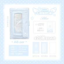 柔らか水玉手帳　インスタ風 推し活二次元窓付き A6/M5 リングノート - ブルー - A6サイズ - ブルー - チェックする 10