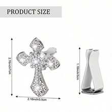 1pc Cross-Shaped Car Air Vent Fragrance Clip, Car Air Vent Decor, Cross-Shaped Car Air Conditioner Vent Fragrance, Car Decoration, Car Interior Accessories, Gift For Women - Multicolor - View 11