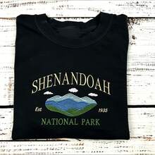 National Park T-Shirt Hiking Gift - Black - View 1