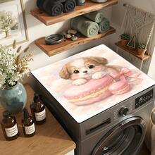 1pc Cute Puppy Pattern Absorbent Dish Drying Mat, Home Decor, Suitable For Espresso Machine, Sink, Faucet, Bathroom, Kitchen Accessories - Multicolor - View 4