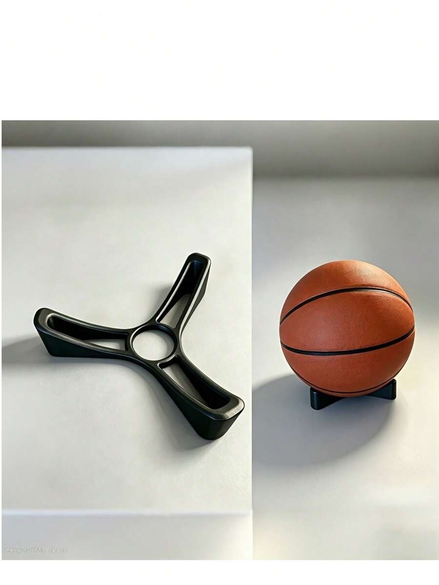 1pc Black Basketball Storage Rack, Home Floor-Standing Ball Organizer, Living Room Bedroom Sports Equipment Display Stand, Sturdy Structure, Football Volleyball Rack, Stable Base, Tidy Tool Garage Storage System, Training Gear Storage Rack, Storage Unit - Black - View 1