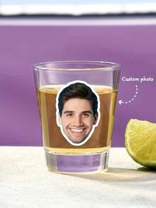 1pc Customized Photo Wine Glass, 2oz Capacity, Printable Photo, Birthday Custom Wine Glass, Personalized Photo Glass, Multi-Functional, Decorative, Mildew-Resistant, Reusable, Easy To Clean, Cute, High-Quality, Modern Stylish, Customizable, Personalized, Unique, Ideal Gift For Him, Ideal Gift For Her - Multicolor - View 4