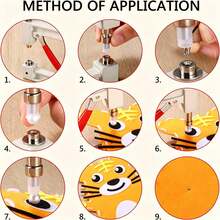 Pearl Inlay Machine And Hand Press Pearl Inlay Tool, 5 Sizes Round Pearl ABS Beads Rivets And 1000pcs Rivet Heads Set, Suitable For Hat, Shoes, Clothing, Bags, Skirts, Pearl DIY Accessories - One Size Fits All - View 10