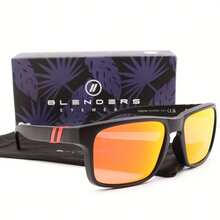Blender Blue Mirror Glasses Men Polarized Eyewear Vintage Fashion Square Men'S Glasses 8801 K8YW - C2 黑藍色 - 查看 8