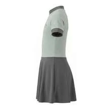 Girls' One-Piece Swimsuit, Light Green + Gray Splice (With Safety Shorts) - Baby Blue - View 5