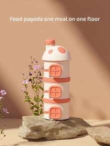 1pc Baby Mushroom Shaped PP Milk Powder & Snack Storage Container, Suitable For Outdoor Use - Multicolor - View 12