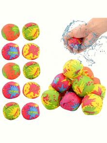 1/4/8pcs Practical Vibrant Multicolor Splash Reusable Water Balloons Fabric Splash Balls Water Bombs Soft Absorbent Cloth For Swimming Pool Party Beach Game Backyard Water Fight Summer Outdoor Sports Toy - Multicolor - View 5