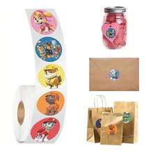 500 Sticker Roll MINISO Paw Patrol Adhesive Paper Smooth Finish Strong Sticky Decals For Gift Wrapping Scrapbooking Journaling DIY Craft Planner Decoration - Style 1 - View 5