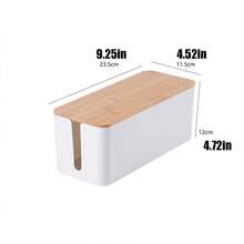 1pc Desktop Power Strip Storage Box, Charger Outlet Socket Cable Organizer For Living Room - Multicolor - View 6