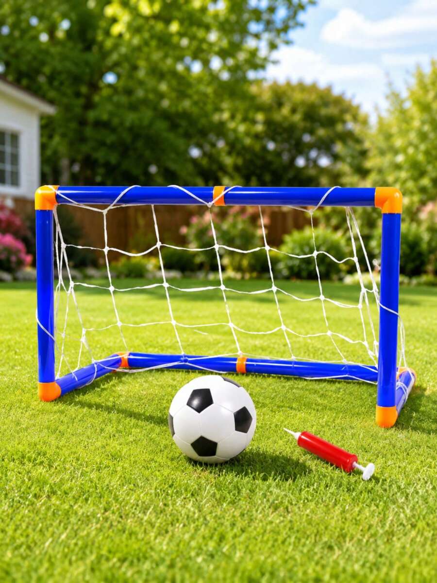 17.32 Inch Plastic Soccer Goal Set - Detachable Portable Design, Suitable For Children Outdoor Sports, Encouraging Physical Exercise And Skill Development - Multicolor - View 1