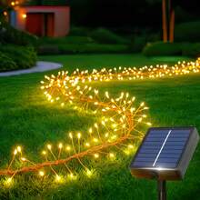 LED 鞭炮串燈,100/200/300 顆 LED 燈珠,太陽能鋰電池供電,IP65 防水,適用於花園、露營、派對、聖誕節、婚禮派對裝飾 - 8Modes - 查看 20