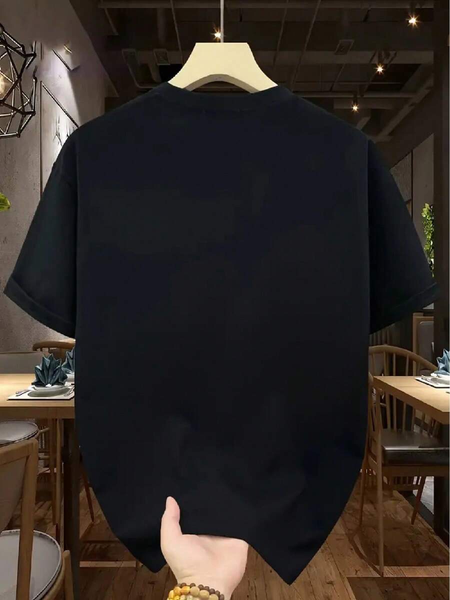 Camiseta para hombre nueva colección verano 2026Camiseta TM411 para hombre de manga corta,% algodón, con estampado geométrico de letras, cómoda y transpirable para el ocio, costura de tres agujas de alta calidad 6IOZ