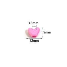 100/200 Stücke Acryl Herz Großloch Lose Perlen, süße cremefarbene Pony Perlen, geeignet für Haar Flechtkunst, verwendet zum Herstellen von Armband Schmuck Kunststoff Perlen - kleine herzförmige Ponyperlen - Übersicht 5