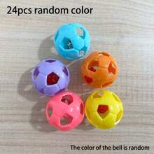 24pcs Cat Toys Jingle Balls, 5cm Hollow Plastic Rattle Balls, Multi-Color Interactive Cat Chasing & Training Toys, Indoor Cat Puzzle Toys (Multi-Color Large Pack) - Multicolor - View 8