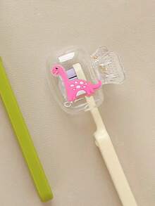 Cute Glow-In-The-Dark Dinosaur Toothbrush Cover | Toothbrush Head Protector | Travel Dust-Proof Storage Tool | Portable Toothbrush Clip | Dust-Proof Toothbrush Protective Box | Easy To Carry | Perfect Gift For Loved Ones, Friends, Teachers And Travel Enthusiasts | Home And Dorm Essential | Practical Back-To-School Item - Multicolor - View 9