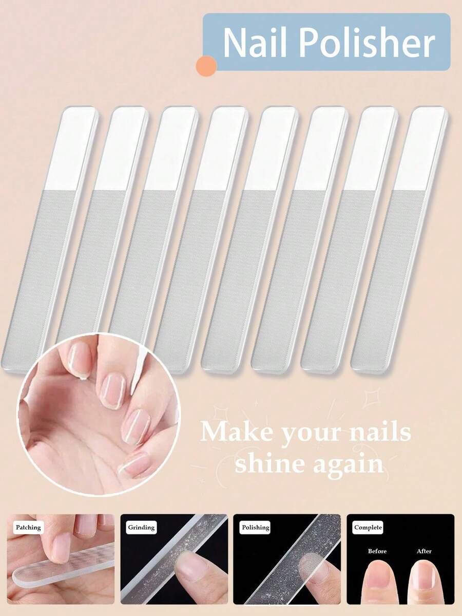 Crystal Nail File Set, Suitable For Home And Travel, Compact And Portable, Convenient For Daily Manicure Care