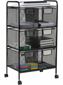 Mind Reader Rolling Utility, Oficina, Almacenamiento, 6 cajones,, 1 - L - Ver 1