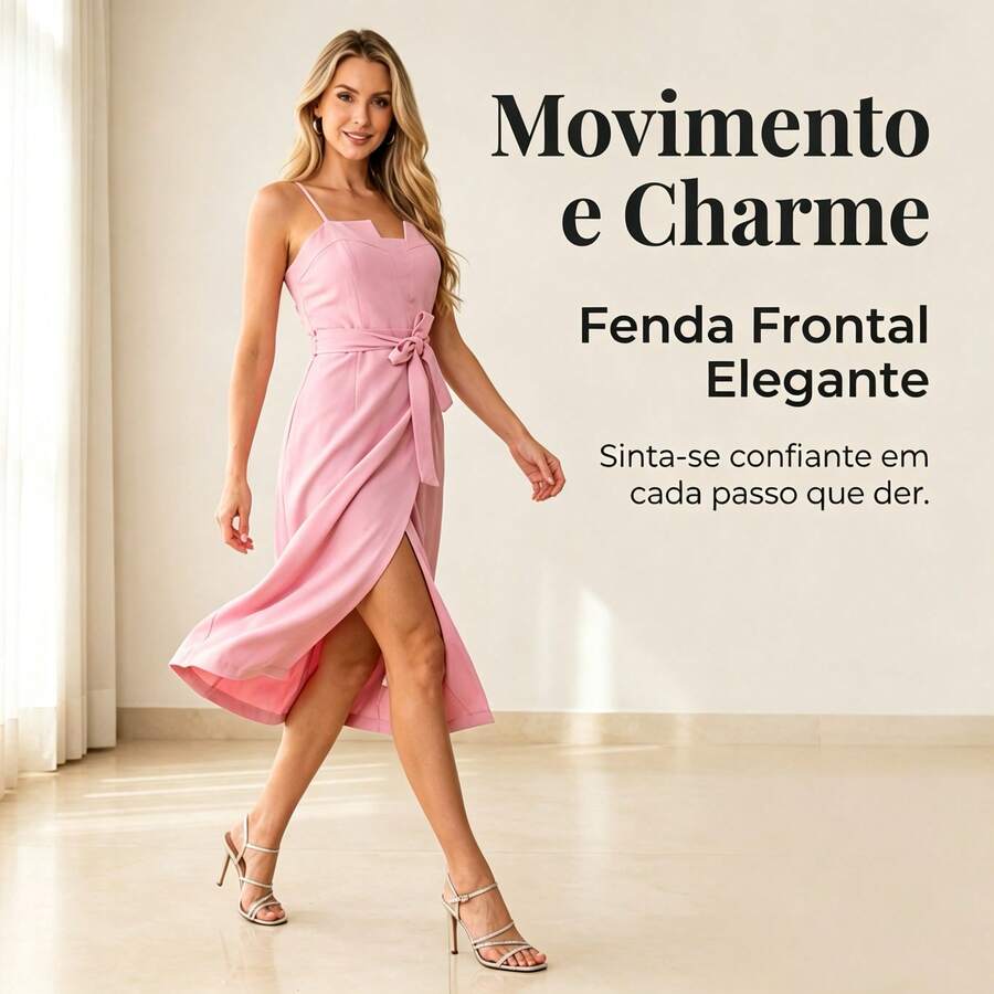 Women's Sleeveless Dress, Bodycon Style, A New Summer , Elegant And Elongating The Silhouette, Perfect For Work And Dates. - 淺粉色 - 查看 1