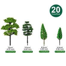 20/25/27入/袋 4-12CM 混裝人造微型植物樹組 DIY 景觀模型場景假樹景觀配件 - As photos - 查看 7