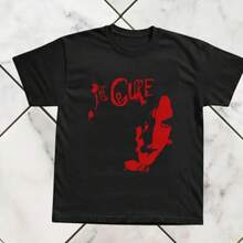Camiseta The Cure, estilo banda alternativa de los 90, unisex, de algodón, camisetas retro de bandas. - Negro - Ver 1