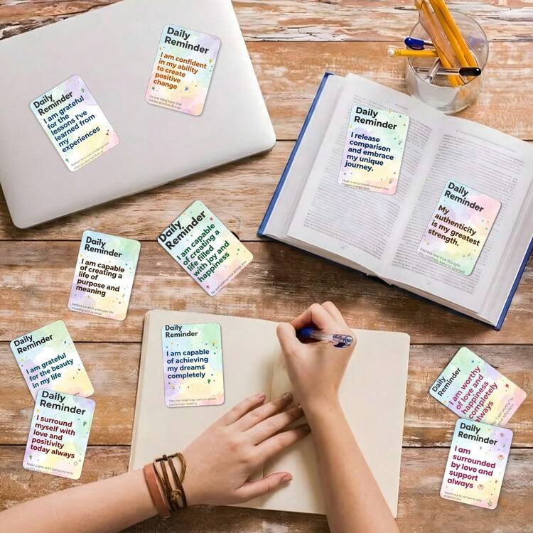 18 Kartu Kutipan Inspiratif, Kartu Afirmasi Positif Motivasi Kreatif, Kartu Cetak Satu Sisi dengan Bagian Belakang Kosong untuk Menulis, Kartu Hadiah Liburan - 0170 - View 8