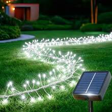LED 鞭炮串燈,100/200/300 顆 LED 燈珠,太陽能鋰電池供電,IP65 防水,適用於花園、露營、派對、聖誕節、婚禮派對裝飾 - 8Modes - 查看 16