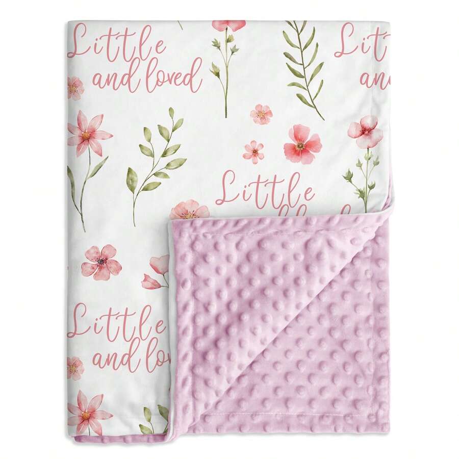75 X 100cm Soft Dotted Fleece Blanket, Comfortable For Babies And Adults