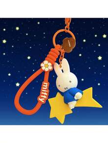 MIFFY 月光派對鑰匙圈－官方授權珠寶飾品，夢幻星空設計，精緻夜間美學，適合掛在包包或鑰匙上，適合作為禮物、節日與派對配件 - 藍色 - 查看 4