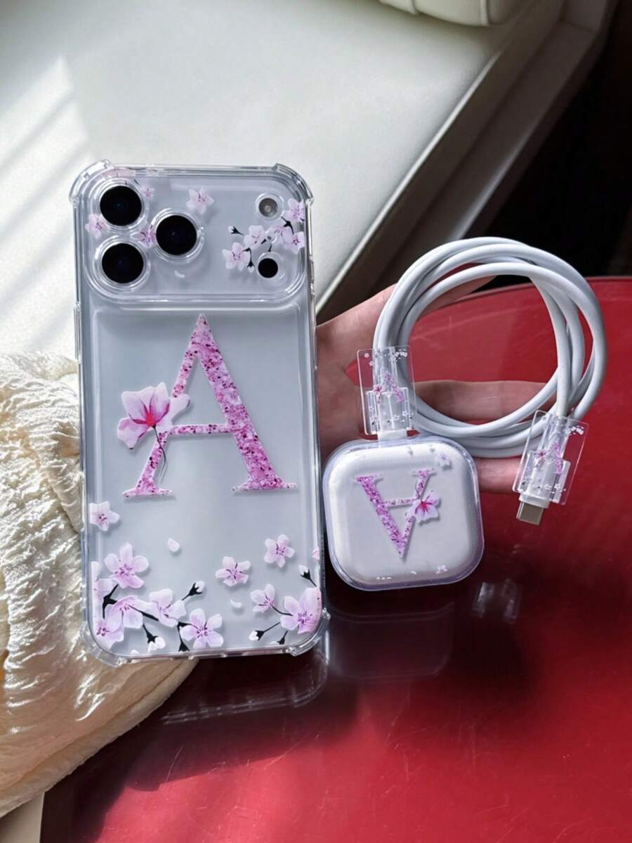 四件套:手机壳 + 数据线 + 20W 英标充电器,A字图案,20W 快充适配器,保护壳兼容 7/8/7p/8p/X/Xs/Xr/Xsmax/11/11pro/11promax/12/12pro/12promax/12mini/13/13pro/13promax/13mini/14/14pro/14plus/14promax/15/15pro/15plus/15promax/16/16pro/16plus/16promax/17/17pro/17promax/AIR - 彩色 - 查看 1