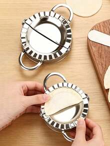 1 Set Stainless Steel Dumpling Mold, Dumpling Skin Cutter, Dumpling Maker, Dumpling Skin Mold, Dumpling Clip, Dumpling Shaper, Dumpling Skin Mold, Filling Spoon, Dumpling Making Tool Kit, Dumpling Maker - Silver - View 4
