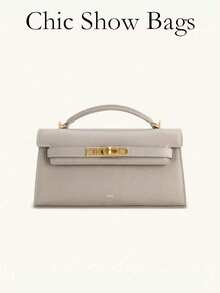 New Crocodile Embossed Handbag, Luxury Inspired Top Handle Bag With Gold-Tone Hardware - Multicolor - View 1