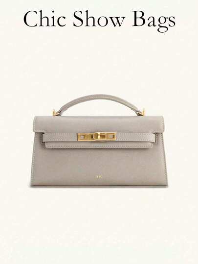 New Crocodile Embossed Handbag, Luxury Inspired Top Handle Bag With Gold-Tone Hardware