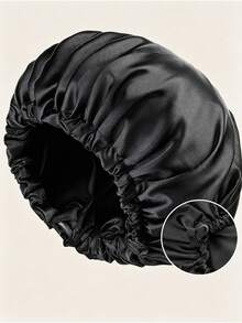 CONFLASS 2pcs Reversible Satin Sleeping Cap For Women, Adjustable Drawstring Night Cap, Silky Satin Nightcap For Daily & Nighttime Use, 2 Color Combo - Multicolor - View 12