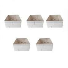Bộ 5 hộp đựng tráng miệng và bánh cupcake (1/5 hộp), mỗi hộp 1 hộp tráng miệng 4 inch và 5 hộp bánh cupcake, thích hợp cho các buổi họp mặt gia đình, tiệc sinh nhật, dã ngoại, có thể dùng làm quà tặng. - trắng - Xem 9