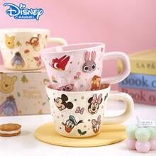 Official Disney Licensed 350ml 3D Embossed Ceramic Mug, Cute Mickey & Minnie Cartoon Coffee Tea Cup, Large Handle Ceramic Water Cup, Holiday Gift Box Set Drinkware, Suitable For Women And Family Daily Home Use - Multicolor - View 4