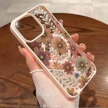Una funda para teléfono con un diseño de pequeñas flores rosas en estilo graffiti, disponible en varios colores, con estética de macaron y capacidad de succión magnética. Es compatible con las fundas magnéticas para iPhone 16 Pro, 15 Plus y 14 Pro Max, y también es compatible con la carga inalámbrica de Apple. Además, es compatible con iPhone 11, 12 Pro y 13 Pro Max. Las versiones XS y XS Max incluyen cubiertas protectoras elegantes. - Rosa - Ver 1
