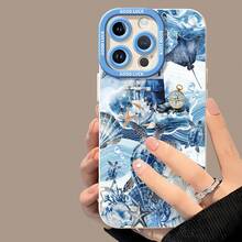 Funda para teléfono con temática oceánica, con tortugas, un faro y conchas, compatible con fundas para teléfonos , Apple, VIVO, OPPO, , Transsion, ,  y Honor. Hecha de material TPU, tiene protección contra golpes y caídas. Es un excelente regalo para amigos y familiares. - Blanco - Ver 4