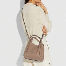 COACH Hadley 21 Detachable Shoulder Strap Coated Canvas Leather Hobo Bag Tote Bag Shopping Bag Shoulder Bag Crossbody Shoulder Bag Women's Light Brown - 78800-lHTAU - View 5