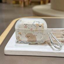 Ốp bảo vệ in hình cún con dễ thương, tương thích với hộp đựng tai nghe không dây Apple, chống trầy xước và chống sốc. - Trong sáng - Xem 13