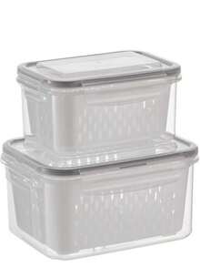 6pcs Transparent Plastic Food Storage Containers With Lids - Reusable, Multipurpose Airtight Containers, Ideal For Refrigerator Organization To Store Fruits, Vegetables And Dry Goods, Good Preservation Effect, Ventilation Design, Easy To View - Multicolor - View 16