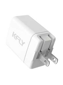 KFLY 可折叠20W双USB-C充电器，PD 20W快充头，适用于 8-17系列的便携式墙充，通用兼容性 - 查看 1