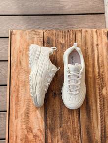 Skechers D'LITES系列休闲鞋，轻便减震女鞋，日常运动健行鞋，熊猫鞋，通勤运动鞋 150243-OFWT - 乳白色 - 查看 3