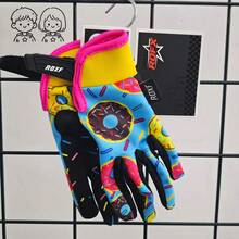 1 Pasang Sarung Tangan Sepeda ROXF Motif Donat Jari Penuh, Anti Selip, Bernapas, Kompatibel dengan Layar Sentuh, Cocok untuk Bersepeda, Off-Road, BMX, Skateboard, dan Olahraga Lainnya - Biru - View 6