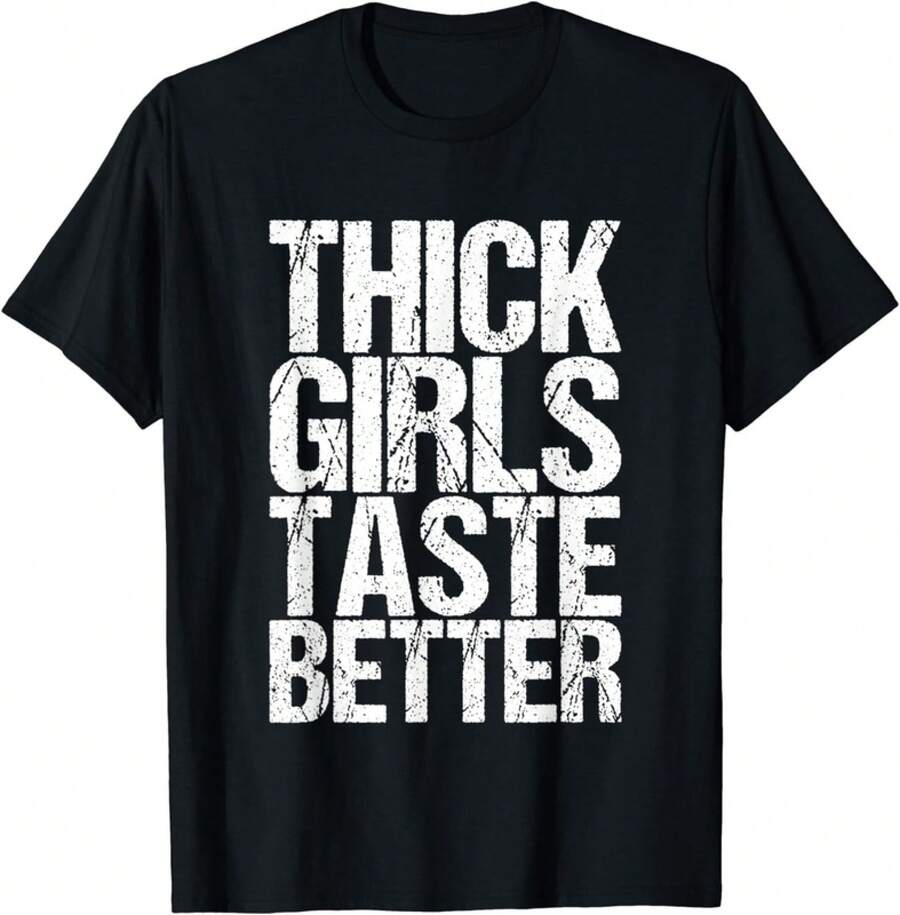 Funny Shirts For Women With Sayings Thick Girls Gift Unisex T-Shirt - 黑色 - 查看 1