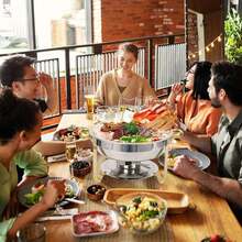Recipientes para Buffet - Juego de Recipientes Redondos de 6QT con Tapas de Vidrio Transparente, Calentadores de Comida para Buffet - Perfectos para Fiestas en Casa, Eventos de Catering - Oro - Juego de 4 - Ver 8
