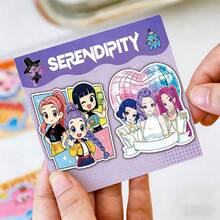 60sheets Demon Themed Sticky Notes,Squishy, Cartoon High-Value Study Memo Pad,Portable Student Note Marker Writing, Self-Adhesive Easy To Apply Notepad Office, Home, School ,Office Small Helper,School Supplies,Back To School, - Multicolor - View 3