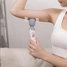 Portable Handheld Massager, USB Rechargeable Relaxation Massage Wand. Vibration Massage Can Relax Neck, Back, Legs, Waist, Vibrating Base Achieves Relaxation Effect. - 128 - View 13