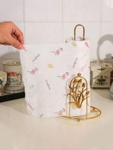Light Luxury Metal Napkin Holder/Paper Towel Rack, Gold Theme Kitchen Storage Rack, With Metal Tree-Shaped Countertop Towel Rack, Elegant Dining Table Organizer, Space-Saving Design, Suitable For Kitchen, Bathroom - Multicolor - View 3